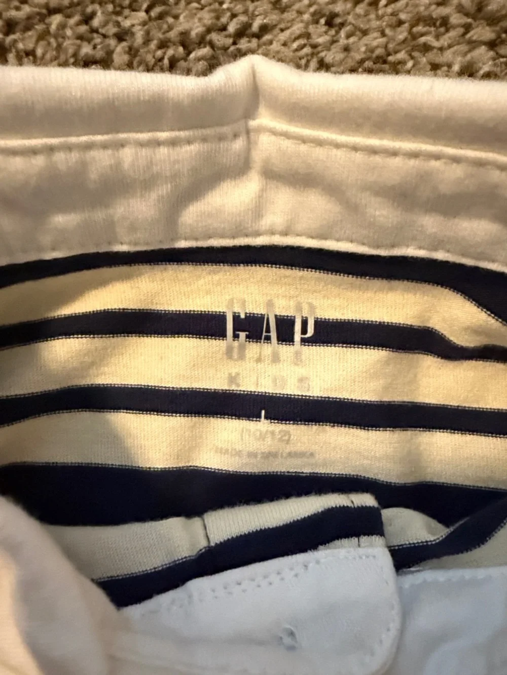 GAP Navy and Cream Striped Polo Tunic Dress